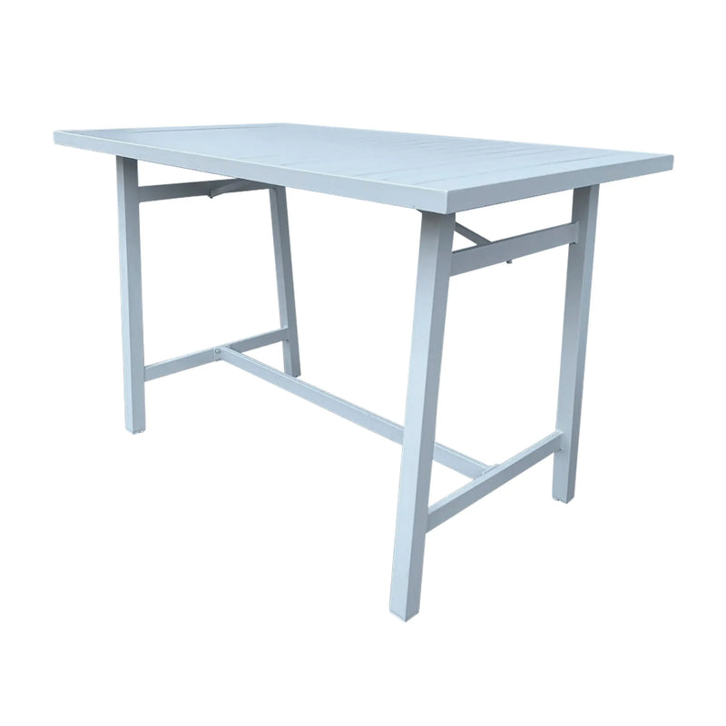 Cargue la imagen en el visor de la galería, Mesa Alta de Barra de Aluminio Color Blanca ANCONA-75703 CasaEaster