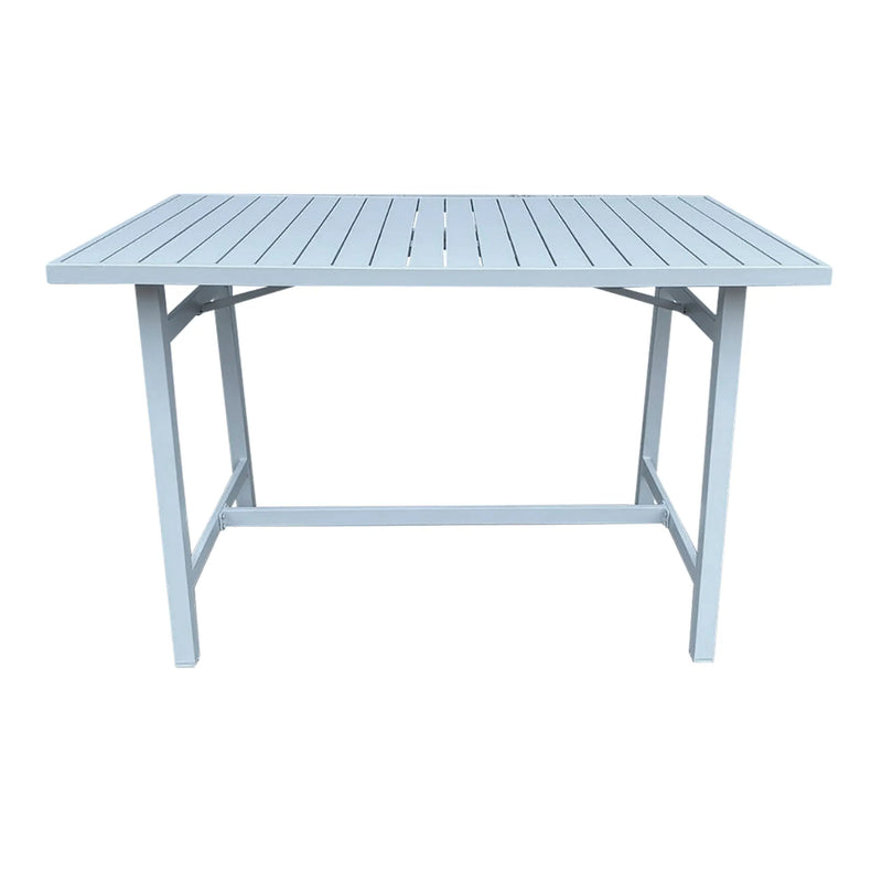 Cargue la imagen en el visor de la galería, Mesa Alta de Barra de Aluminio Color Blanca ANCONA-75703 CasaEaster