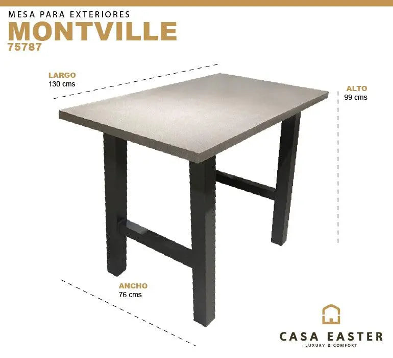 Cargue la imagen en el visor de la galería, Mesa Alta de Barra 1.3 M de Aluminio MONTVILLE-75787-8