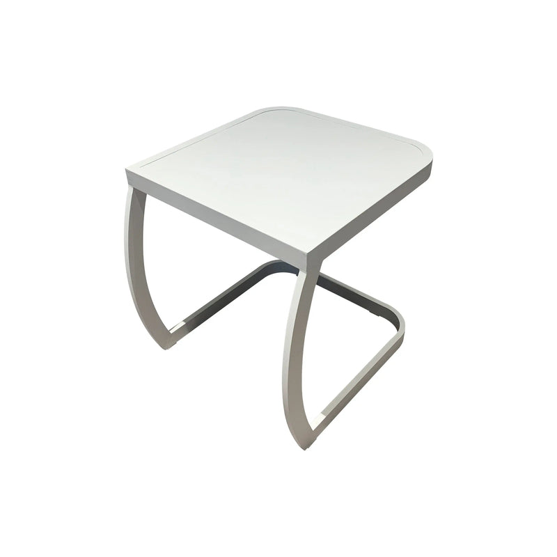 Cargue la imagen en el visor de la galería, Mesa Bistro cuadrada 2 niveles Franko, color blanca FR990526 CasaEaster