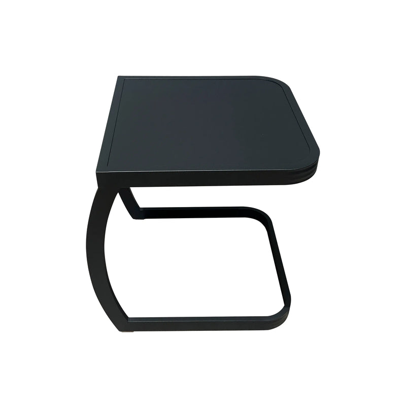 Cargue la imagen en el visor de la galería, Mesa Bistro cuadrada 2 niveles Franko, color negra FR990588 CasaEaster