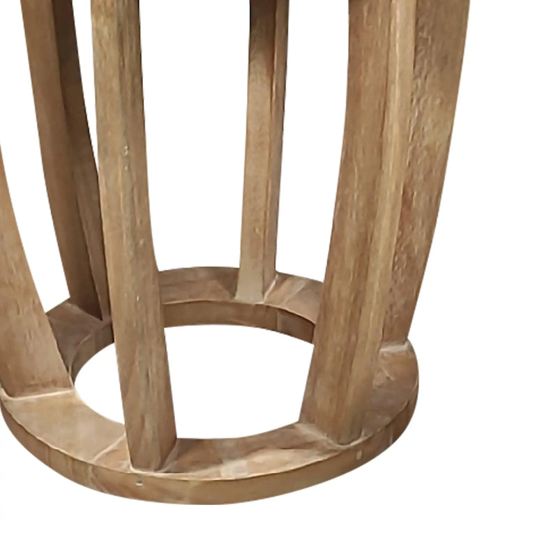 Cargue la imagen en el visor de la galería, Mesa Bistro de Madera Teca Color Blanco WOODLAND-HUC28162 CasaEaster