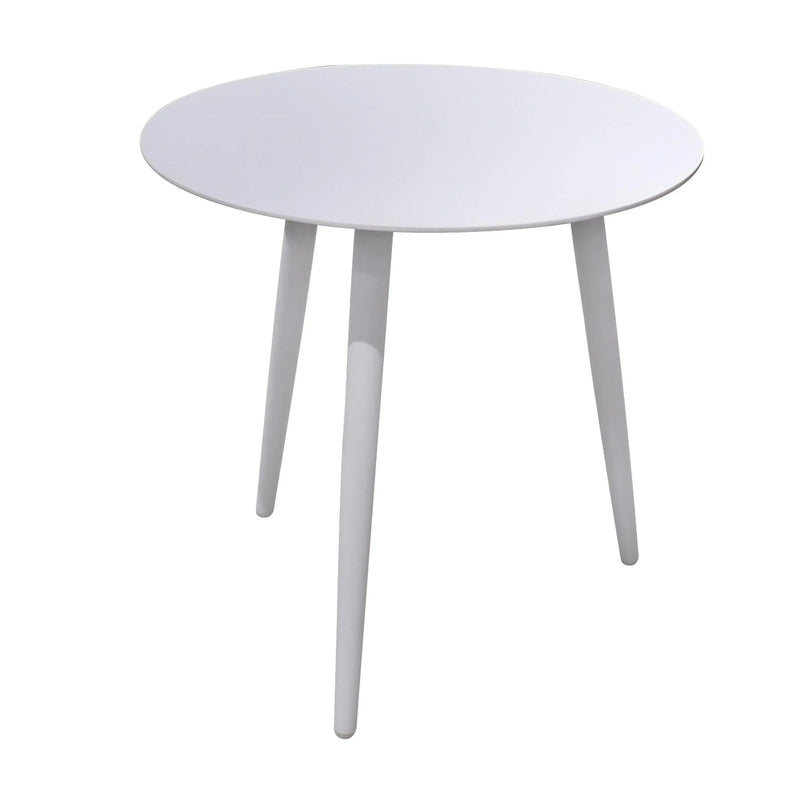 Cargue la imagen en el visor de la galería, Mesa Bistro para Exterior e Interior de Aluminio Color Blanca SYROS D.50cms - 58044