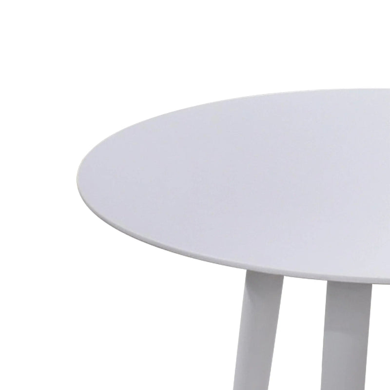 Cargue la imagen en el visor de la galería, Mesa Bistro para Exterior e Interior de Aluminio Color Blanca SYROS D.50cms - 58044