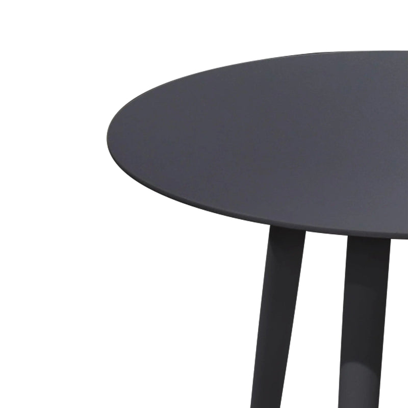 Cargue la imagen en el visor de la galería, Mesa Bistro para Exterior e Interior de Aluminio Color Carbon SYROS D.50cms -58046