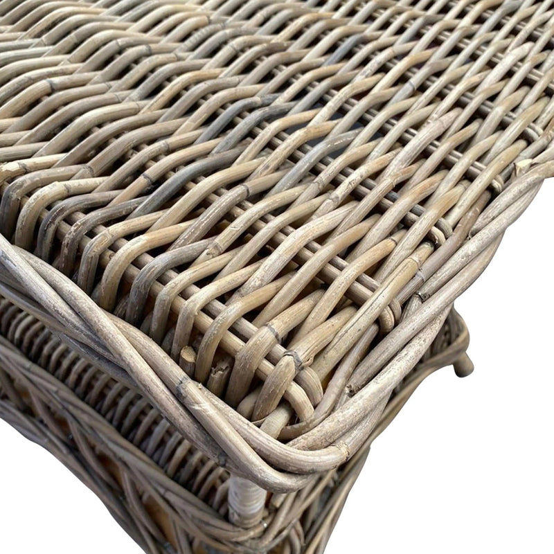 Cargue la imagen en el visor de la galería, Mesa Bistro para Exterior e Interior de Ratan- Color Gris ATHENA 54x54cms -31354