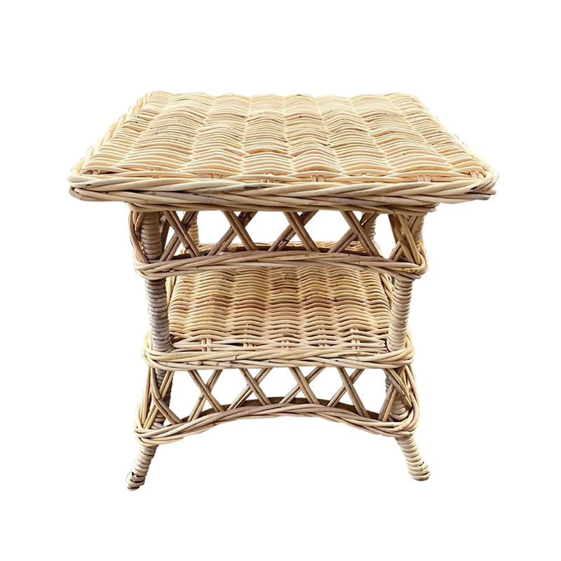 Cargue la imagen en el visor de la galería, Mesa Bistro para Exterior e Interior de Ratan- Color Natural ATHENA 54x54cms -33029