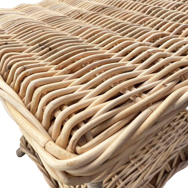 Cargue la imagen en el visor de la galería, Mesa Bistro para Exterior e Interior de Ratan- Color Natural ATHENA 54x54cms -33029