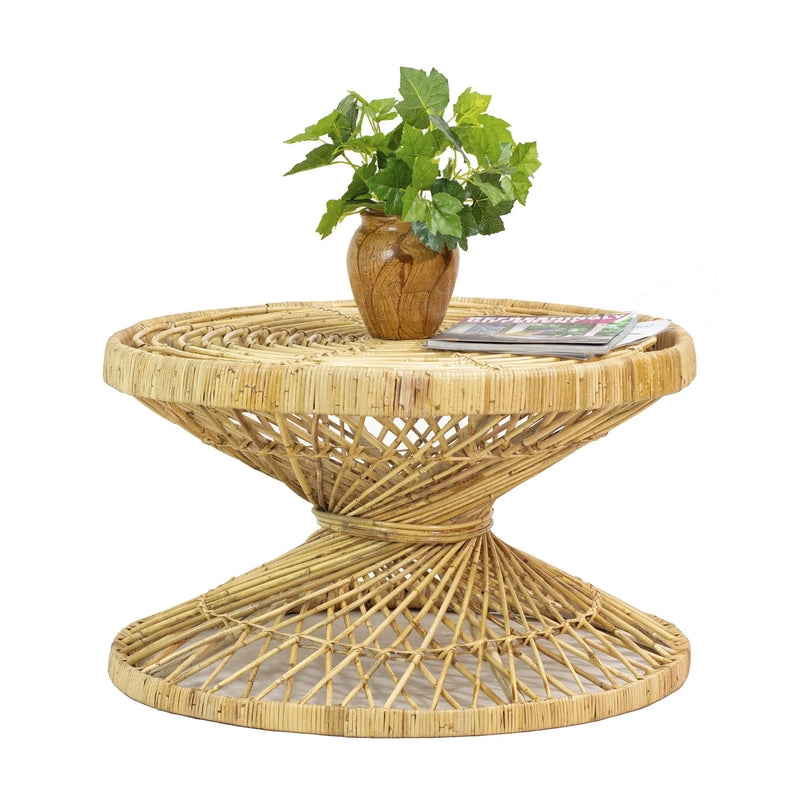Cargue la imagen en el visor de la galería, Mesa Bistro para Exterior e Interior de Rattan Color Natual STRING-32746 CasaEaster