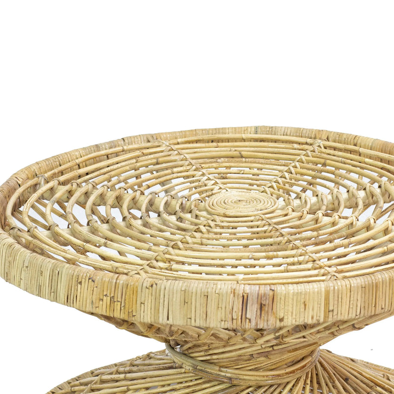 Cargue la imagen en el visor de la galería, Mesa Bistro para Exterior e Interior de Rattan Color Natual STRING-32746 CasaEaster