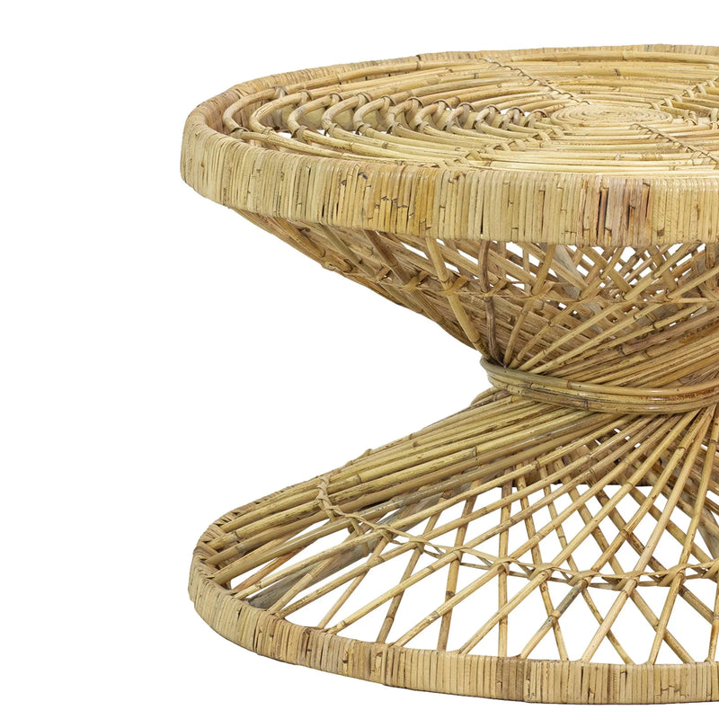 Cargue la imagen en el visor de la galería, Mesa Bistro para Exterior e Interior de Rattan Color Natual STRING-32746 CasaEaster