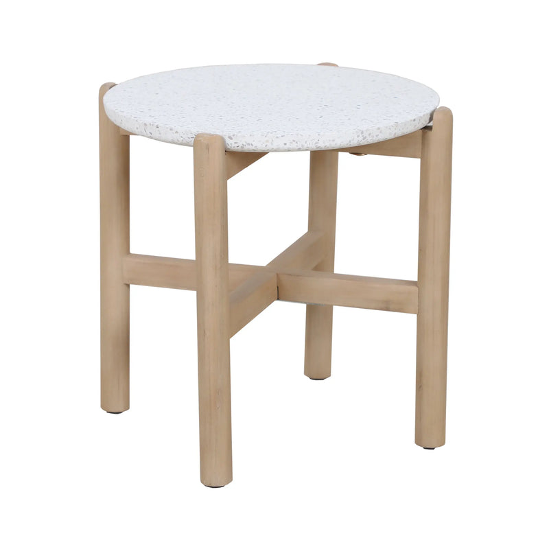 Cargue la imagen en el visor de la galería, Mesa Bistro pequeña para Exterior e Interior Color Blanco TALARA- HUC28203-B CasaEaster