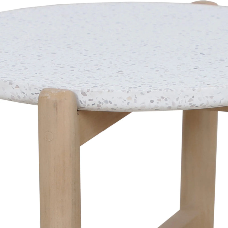 Cargue la imagen en el visor de la galería, Mesa Bistro pequeña para Exterior e Interior Color Blanco TALARA- HUC28203-B CasaEaster