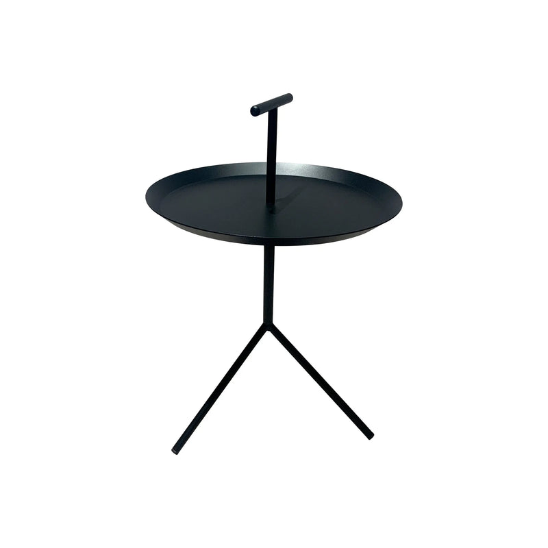 Cargue la imagen en el visor de la galería, Mesa Bistro redonda color negra Maestro MR66233 CasaEaster