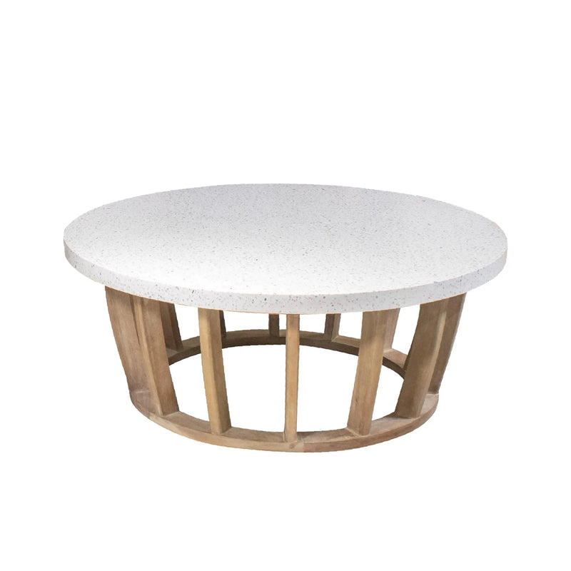 Cargue la imagen en el visor de la galería, Mesa Coffe De Centro Circular Color Blanco WOODLAND -HUC28161 CasaEaster