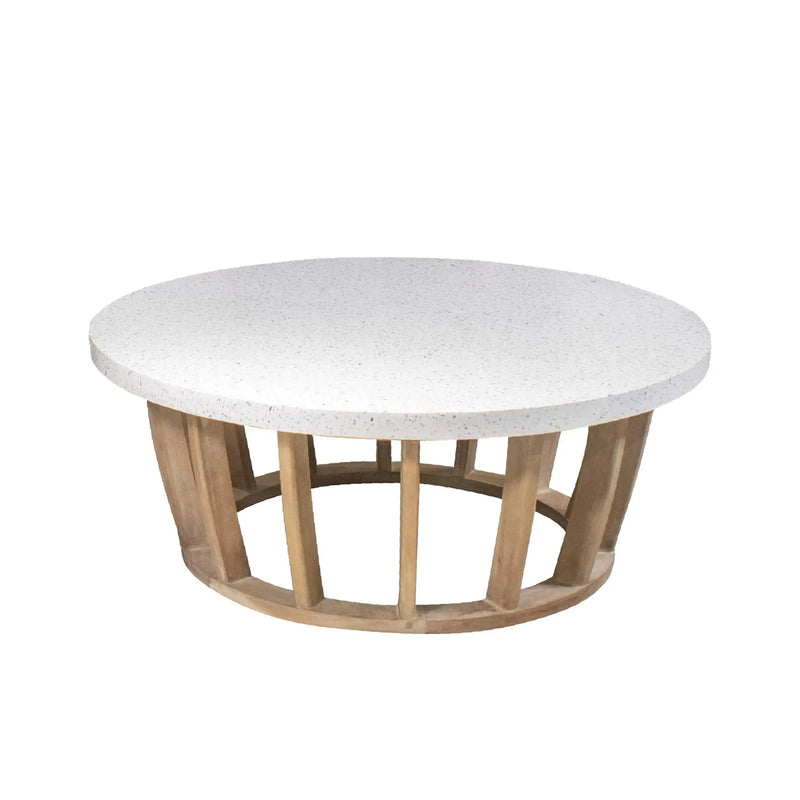 Cargue la imagen en el visor de la galería, Mesa Coffe De Centro Circular Color Blanco WOODLAND D.1 M -HUC28161