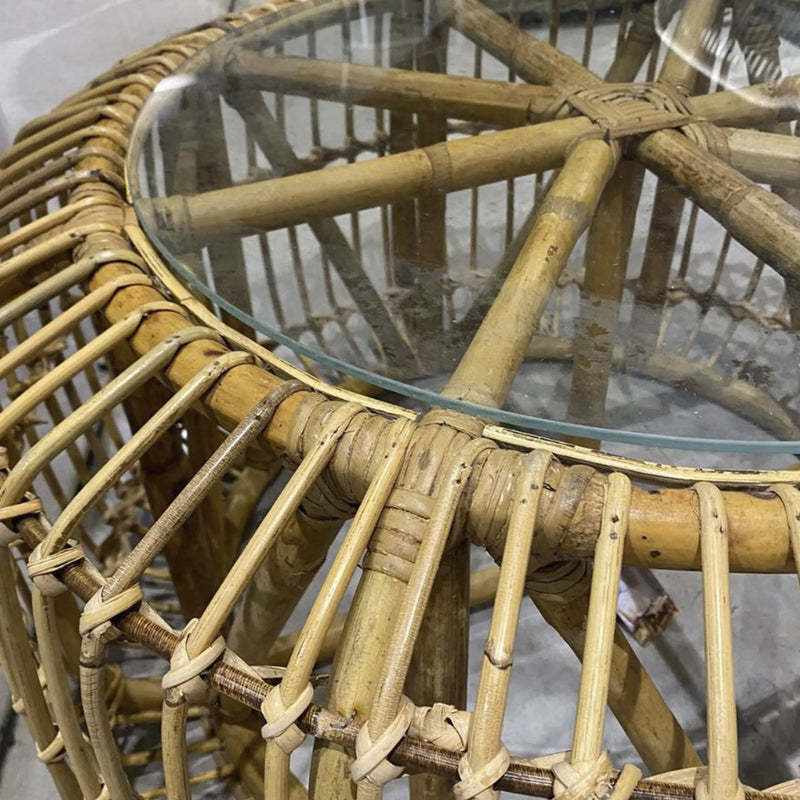 Cargue la imagen en el visor de la galería, Mesa De Centro Circular Color Natural SIFNOS- 32808 CasaEaster