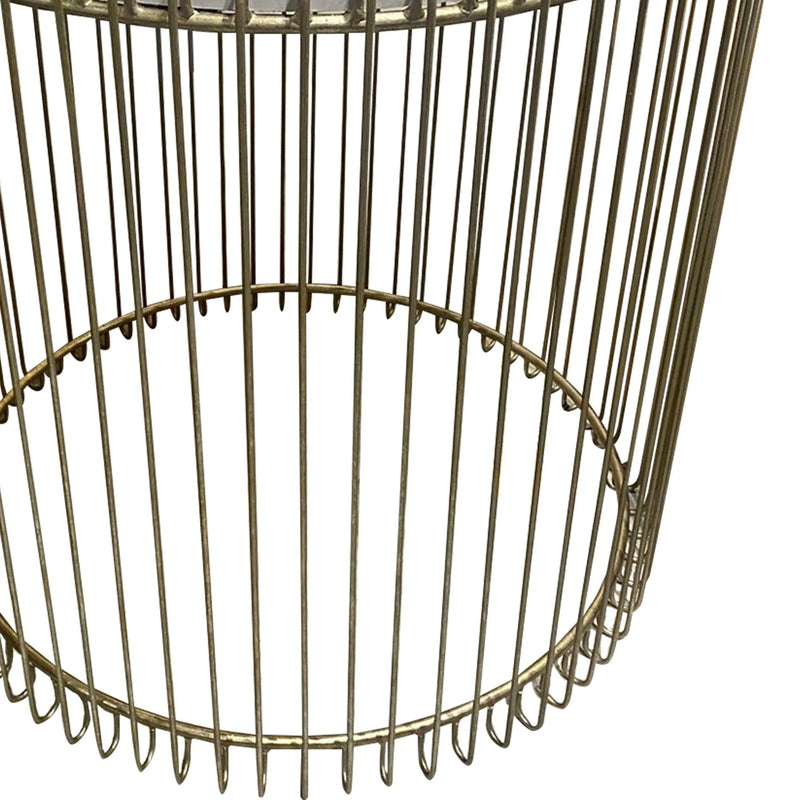 Cargue la imagen en el visor de la galería, Mesa De Centro Circular de Hierro Color Champagne LANCA -124258 CasaEaster