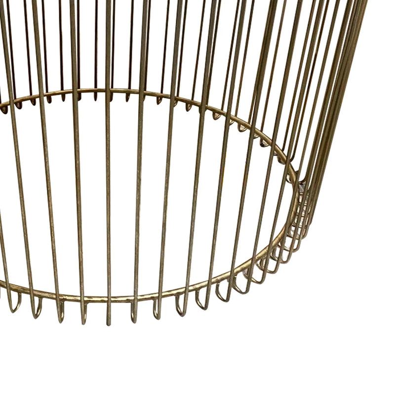 Cargue la imagen en el visor de la galería, Mesa De Centro Circular de Hierro Color Champagne LANCA -124259 CasaEaster