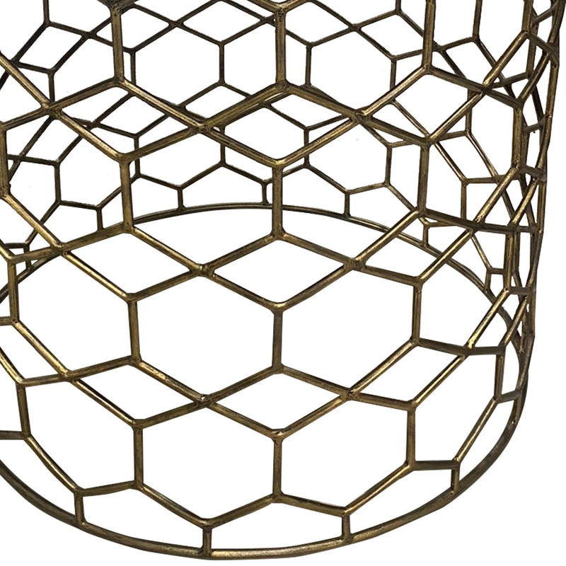 Cargue la imagen en el visor de la galería, Mesa De Centro Circular de Hierro Color Champagne LANCA -124265 CasaEaster