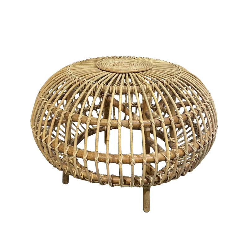 Cargue la imagen en el visor de la galería, Mesa De Centro Circular de Rattan Color Natural TOBA -32880 CasaEaster