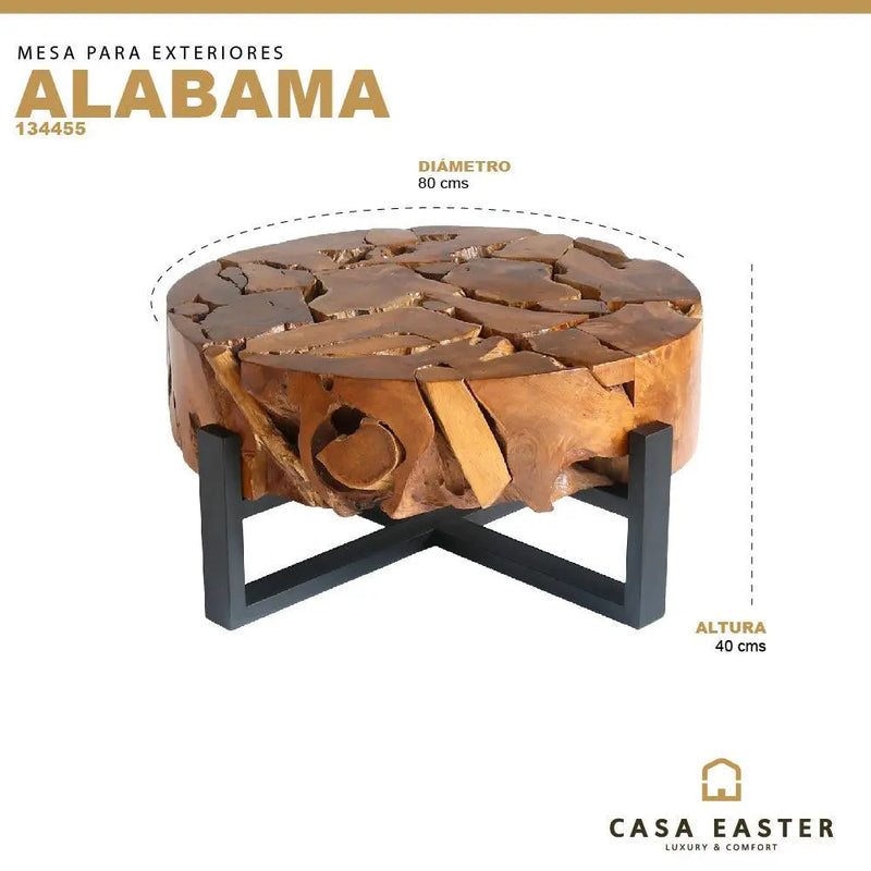 Cargue la imagen en el visor de la galería, Mesa De Centro Circular D.80cms Para Exterior e Interior ALABAMA-134455