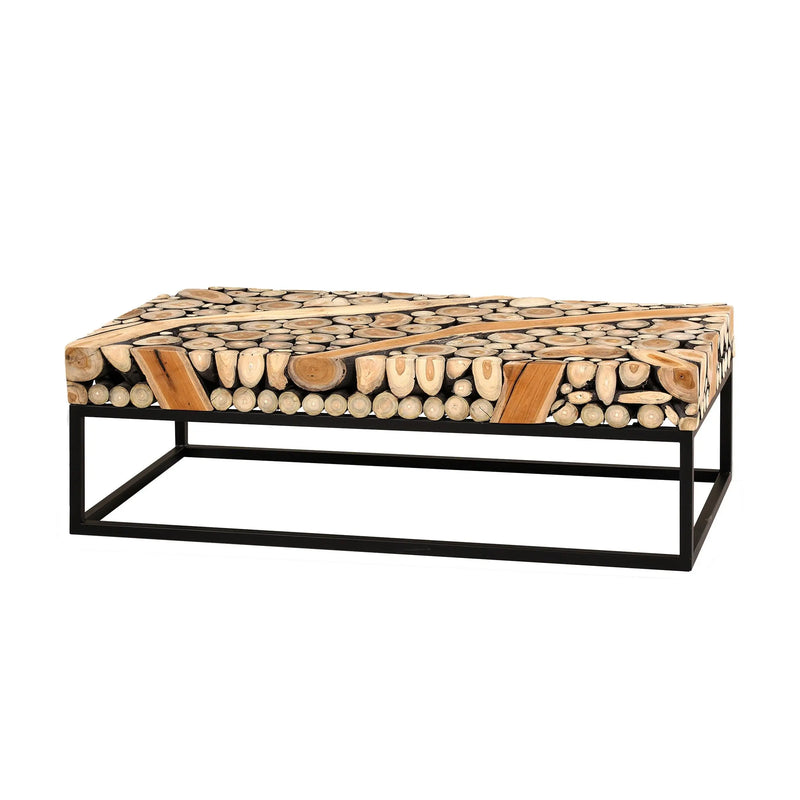 Cargue la imagen en el visor de la galería, Mesa De Centro Rectangular Color Natural VANITY-133733 CasaEaster