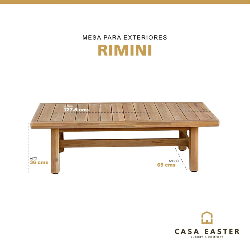 Cargue la imagen en el visor de la galería, Mesa De Centro Rectangular De Madera Teca Color Natural RIMINI - HUC7159 CasaEaster