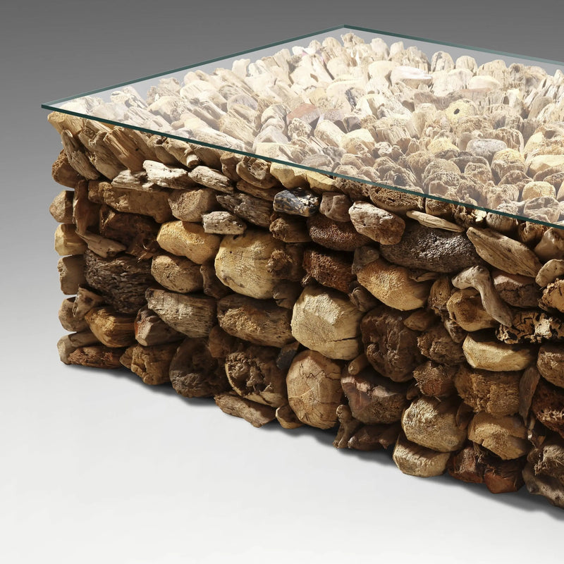 Cargue la imagen en el visor de la galería, Mesa De Centro Rectangular 1.13 M de Madera de Mangle natural BAKAU-131032