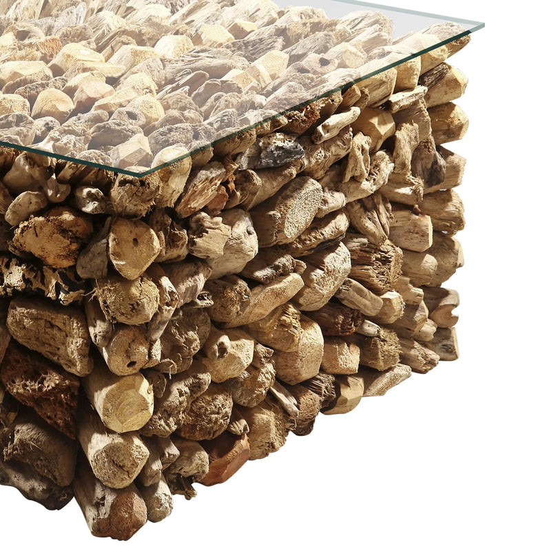 Cargue la imagen en el visor de la galería, Mesa De Centro Rectangular de Madera de Mangle natural BAKAU-131032 CasaEaster