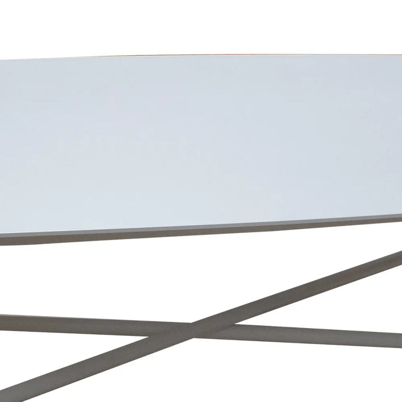 Cargue la imagen en el visor de la galería, Mesa De Centro de Aluminio Color Blanco FRIO-MSFR CasaEaster