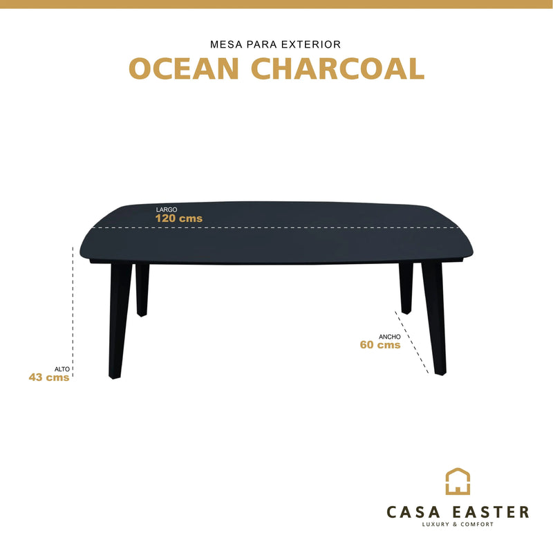 Cargue la imagen en el visor de la galería, Mesa De Centro de Aluminio Color Carbon OCEAN-OCM CasaEaster