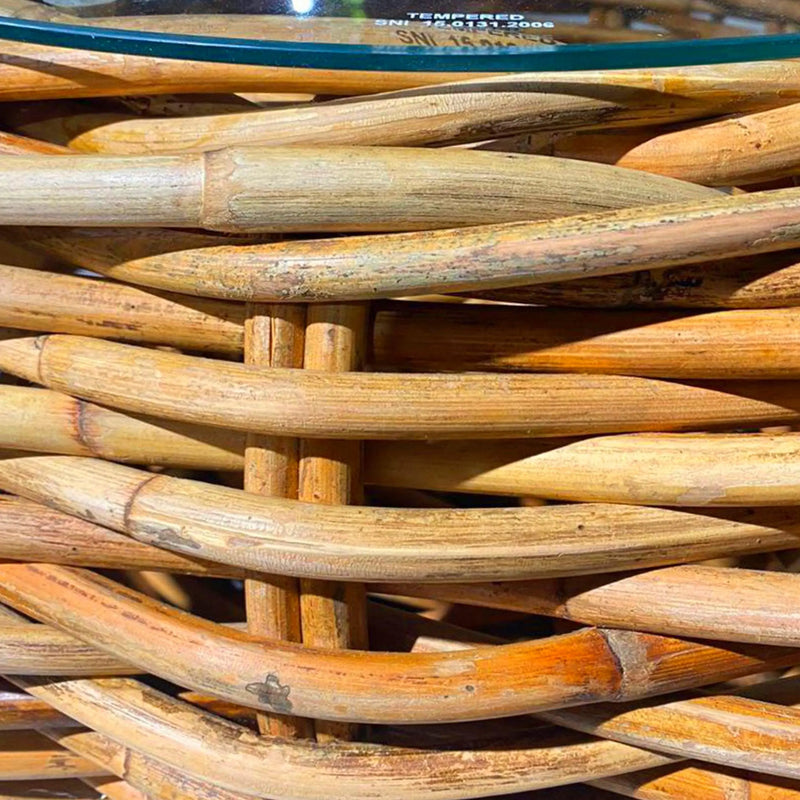 Cargue la imagen en el visor de la galería, Mesa De Centro de Estructura de Rattan Color Natural PASADENA - 33464 CasaEaster