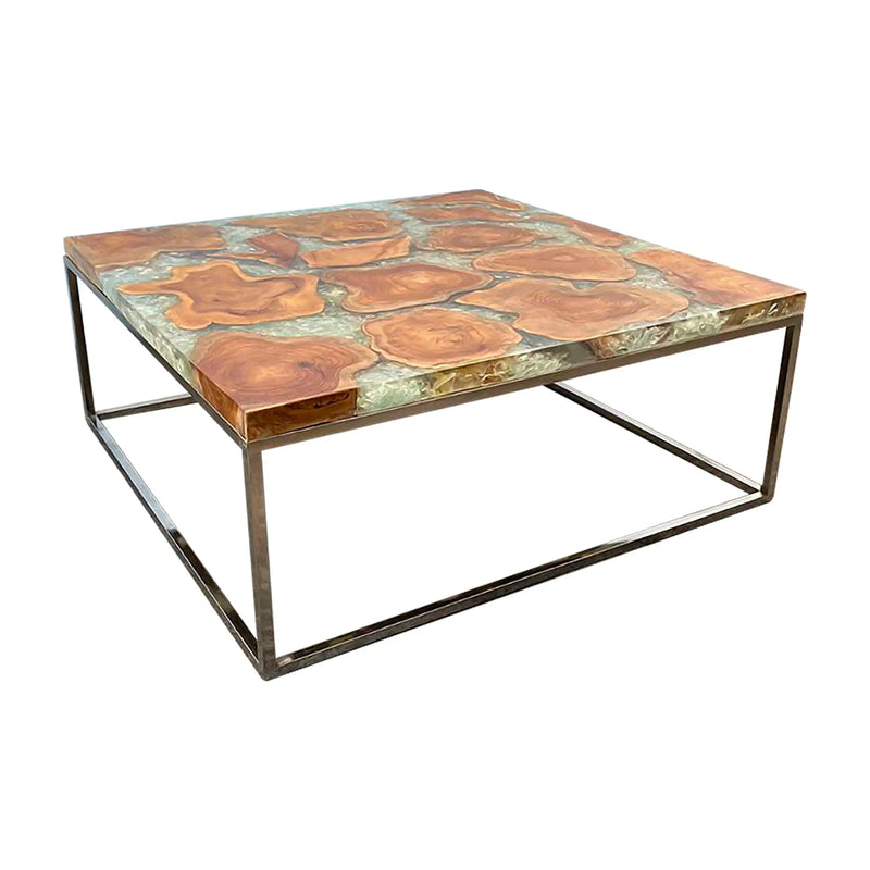 Cargue la imagen en el visor de la galería, Mesa De Centro de Madera Teca Color Natural GLAZE STAINLEGS- 131295.03 CasaEaster