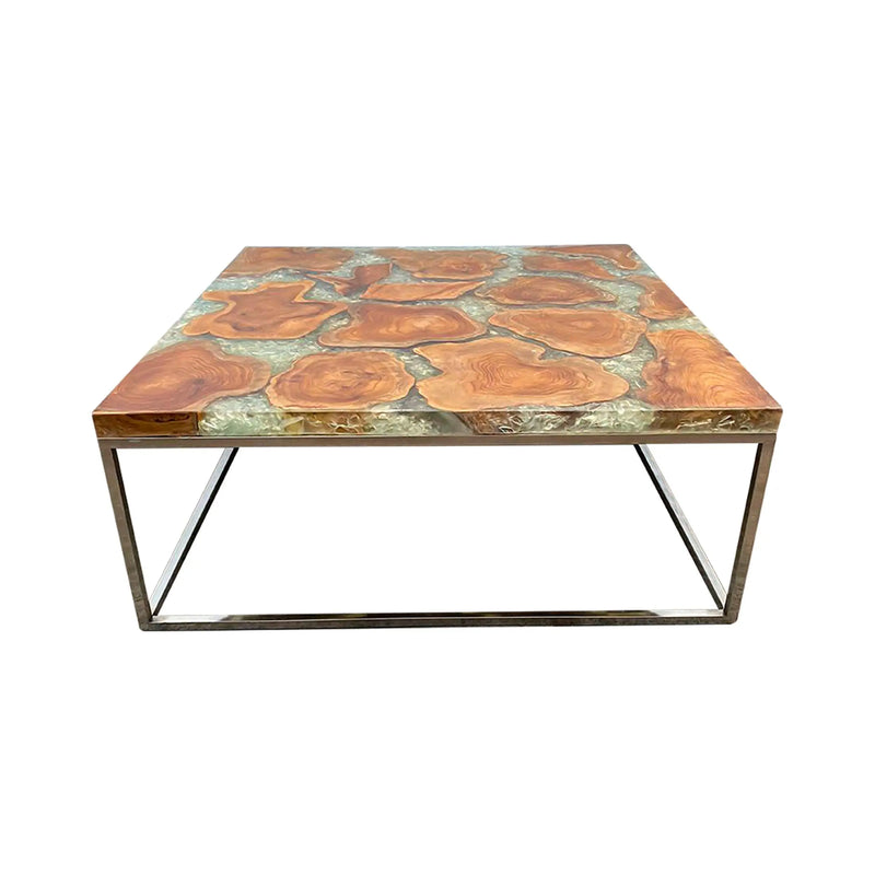 Cargue la imagen en el visor de la galería, Mesa De Centro de Madera Teca Color Natural GLAZE STAINLEGS- 131295.03 CasaEaster