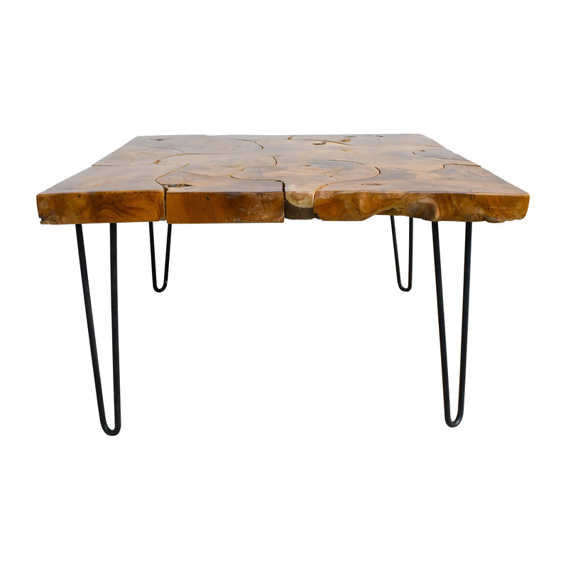 Cargue la imagen en el visor de la galería, Mesa De Centro de Madera Teca Color Natural SLICES- 134113 CasaEaster