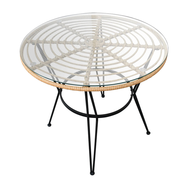 Cargue la imagen en el visor de la galería, Mesa De Comedor para interior y exterior de Aluminio Color Natural BAHAMA-RX1044M CasaEaster