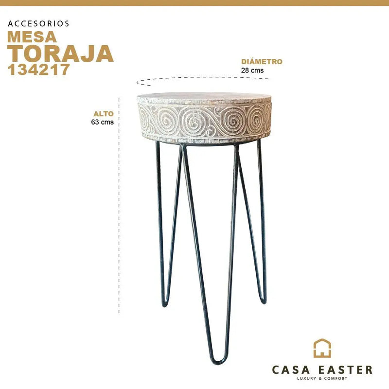 Cargue la imagen en el visor de la galería, Mesa Decorativa para exterior e interio Color Blanco TORAJA-134217 CasaEaster