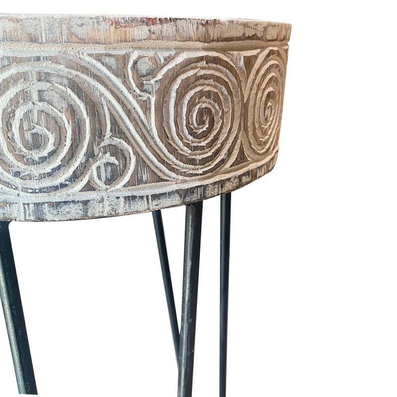 Cargue la imagen en el visor de la galería, Mesa Decorativa para exterior e interio Color Blanco TORAJA-134217 CasaEaster