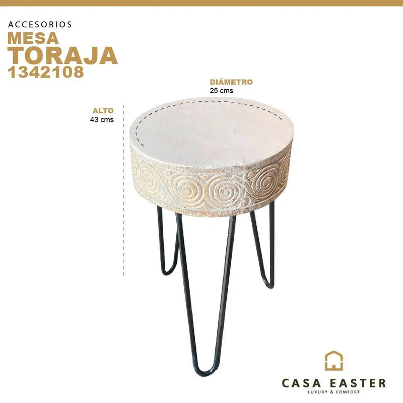 Cargue la imagen en el visor de la galería, Mesa Decorativa para exterior e interio Color Blanco TORAJA -134218 CasaEaster
