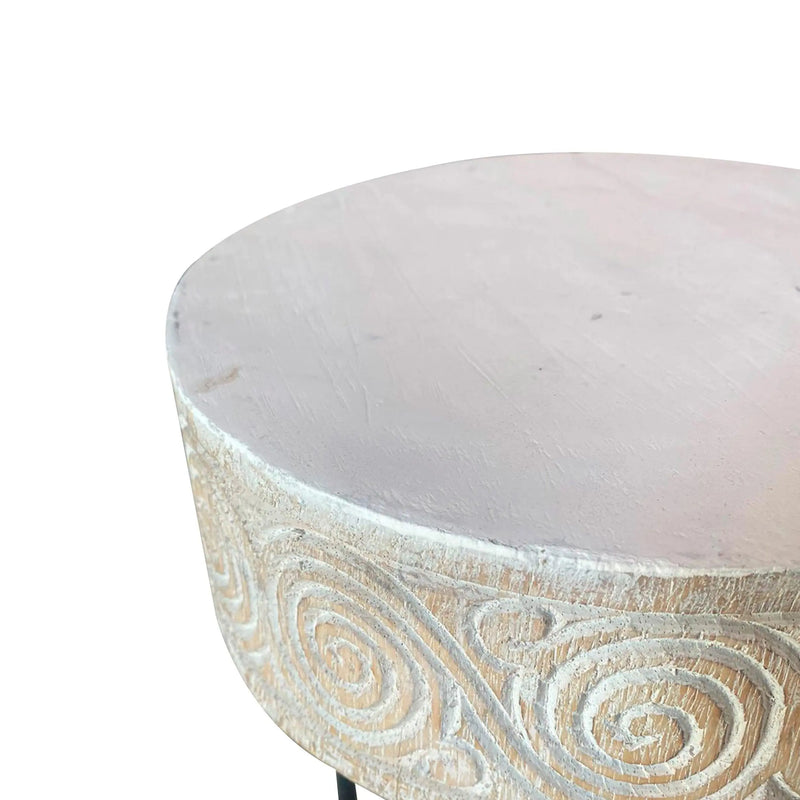 Cargue la imagen en el visor de la galería, Mesa Decorativa para exterior e interio Color Blanco TORAJA -134218 CasaEaster