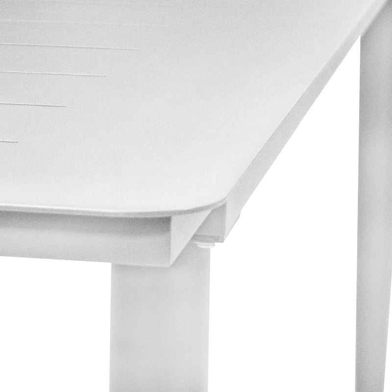 Cargue la imagen en el visor de la galería, Mesa Expandible 1.8 M /2.44 M de Comedor para interior y exterior de Aluminio Color Blanco SUMAYA - 48579