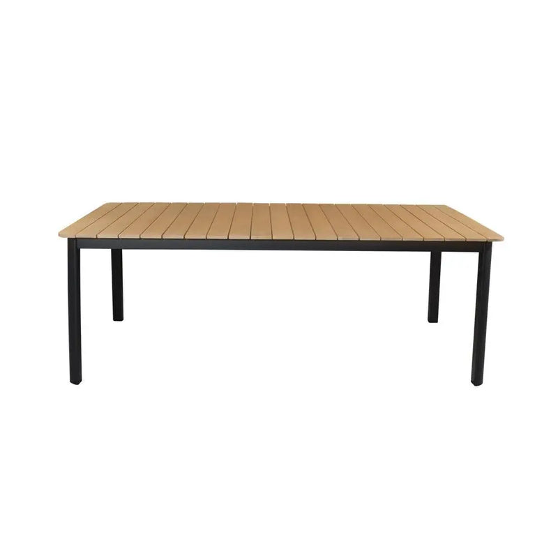 Cargue la imagen en el visor de la galería, Mesa Rectangular 2.1 M de Comedor para exterior de Madera Teca Color Carbon CARGO- 74535
