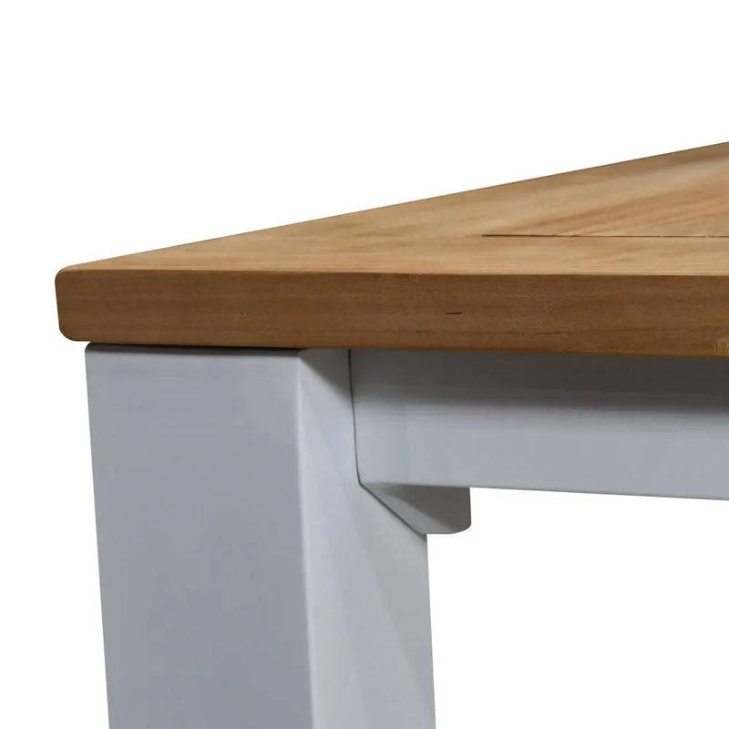 Cargue la imagen en el visor de la galería, Mesa de Comedor Rectangular 2.2 M De Madera Teca Color Blanco CLAY-55628C