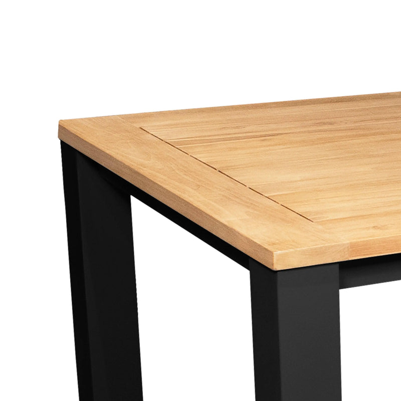 Cargue la imagen en el visor de la galería, Mesa de Comedor Rectangular 2.2 M de Madera Teca Color Carbon CLAY -55269