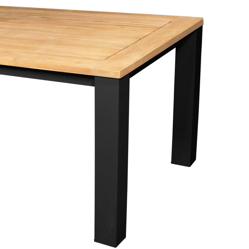 Cargue la imagen en el visor de la galería, Mesa de Comedor Rectangular de Madera Teca Color Carbon CLAY -55269 CasaEaster