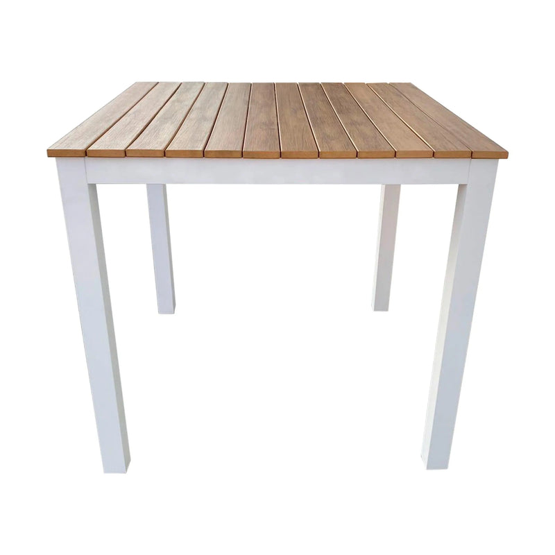 Cargue la imagen en el visor de la galería, Mesa de Comedor 80X80 de Aluminio Color Color Blanco SHAKED- 22056