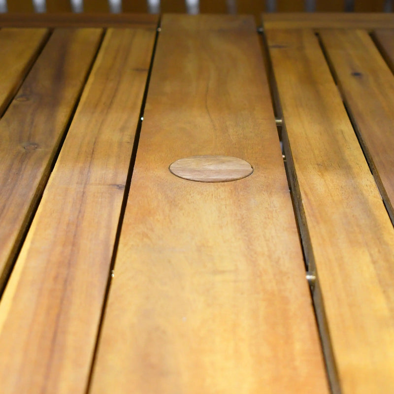 Cargue la imagen en el visor de la galería, Mesa de Comedor Rectangular 2.03 M de Madera Acacia Color natural ALAGON -HUC