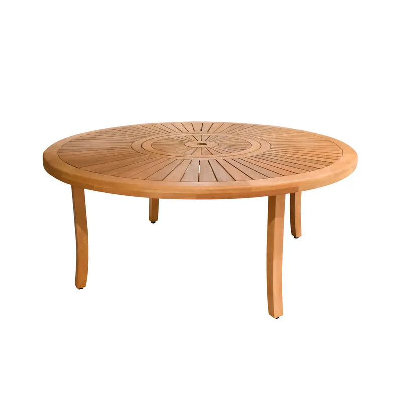 Cargue la imagen en el visor de la galería, Mesa de Comedor Redonda 1.8 M para Exterior e Interior estilo redonda Color Natural SUN -HUC280951