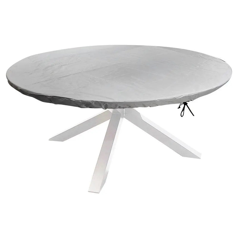 Cargue la imagen en el visor de la galería, Mesa de Comedor Circular 1.6 M para exterior estilo redonda Color Blanco ARO -75795